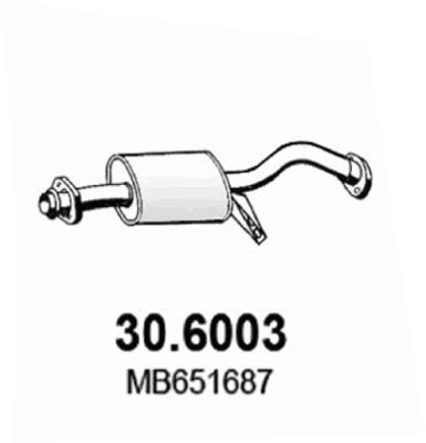 306003 ASSO Средний глушитель выхлопных газов