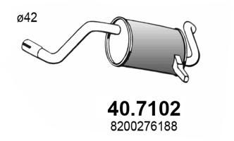 407102 ASSO Глушитель выхлопных газов конечный