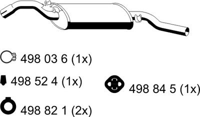132190 ERNST Глушитель выхлопных газов конечный