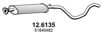 126135 ASSO Средний глушитель выхлопных газов