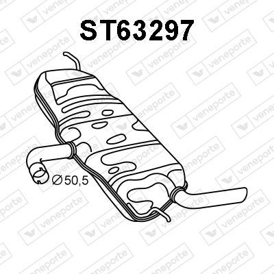 ST63297 VENEPORTE Глушитель выхлопных газов конечный