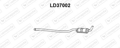 LD37002 VENEPORTE Средний глушитель выхлопных газов