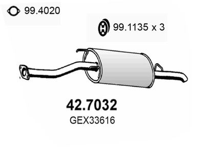 427032 ASSO Глушитель выхлопных газов конечный