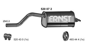 520072 ERNST Глушитель выхлопных газов конечный