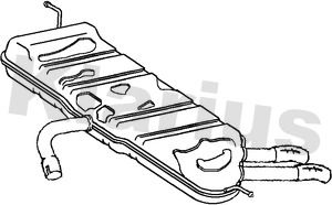 220892 KLARIUS Глушитель выхлопных газов конечный