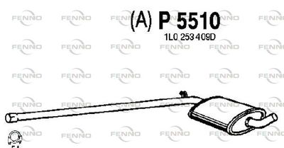 P5510 FENNO Средний глушитель выхлопных газов