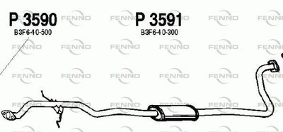 P3591 FENNO Средний глушитель выхлопных газов