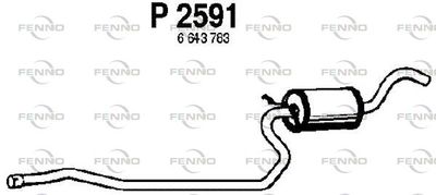 P2591 FENNO Средний глушитель выхлопных газов