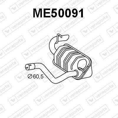 ME50091 VENEPORTE Глушитель выхлопных газов конечный