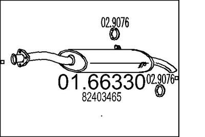 0166330 MTS Глушитель выхлопных газов конечный