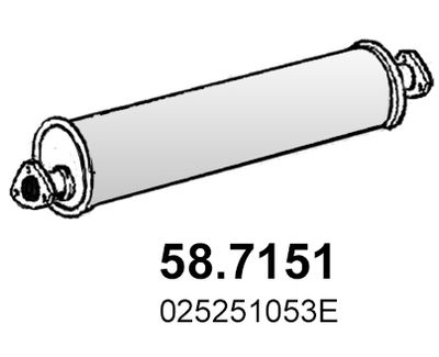 587151 ASSO Глушитель выхлопных газов конечный