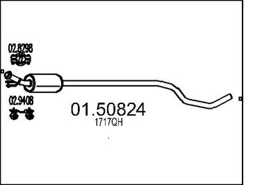 0150824 MTS Средний глушитель выхлопных газов