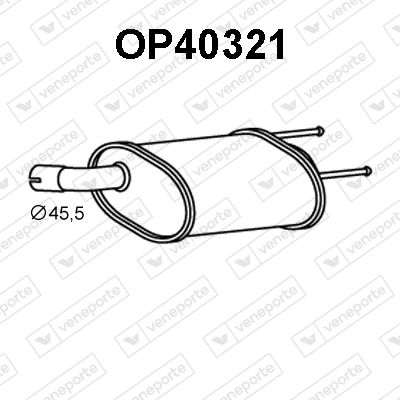 OP40321 VENEPORTE Глушитель выхлопных газов конечный