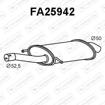 FA25942 VENEPORTE Предглушитель выхлопных газов