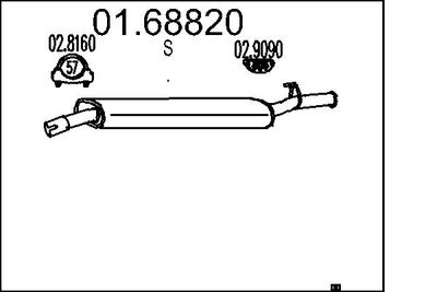 0168820 MTS Глушитель выхлопных газов конечный