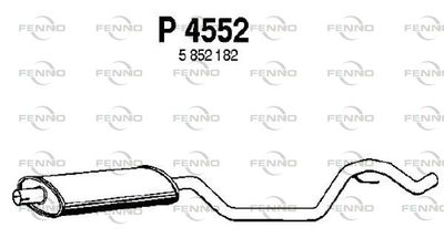 P4552 FENNO Средний глушитель выхлопных газов