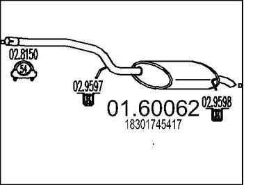 0160062 MTS Глушитель выхлопных газов конечный