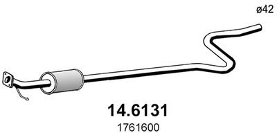 146131 ASSO Средний глушитель выхлопных газов