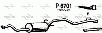 P6701 FENNO Средний глушитель выхлопных газов