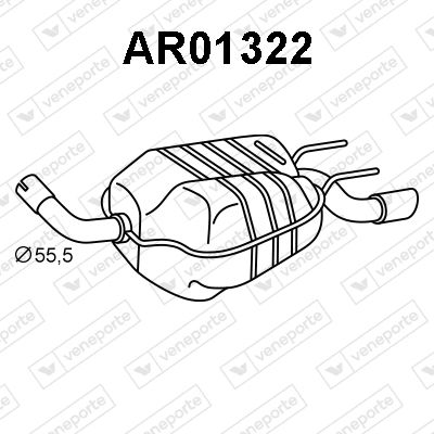 AR01322 VENEPORTE Глушитель выхлопных газов конечный