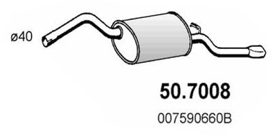 507008 ASSO Глушитель выхлопных газов конечный