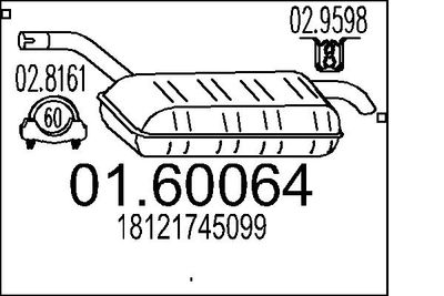 0160064 MTS Глушитель выхлопных газов конечный