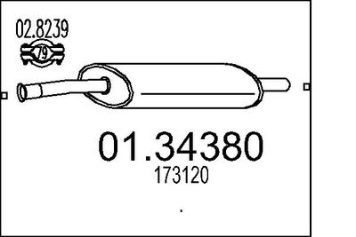 0134380 MTS Предглушитель выхлопных газов