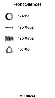 MD000244 FA1 Предглушитель выхлопных газов