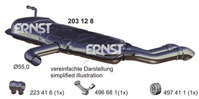 203128 ERNST Глушитель выхлопных газов конечный