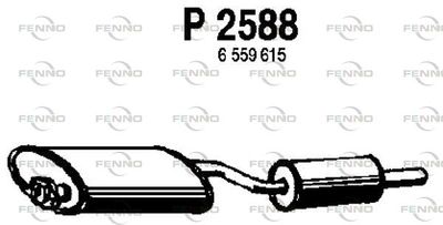 P2588 FENNO Средний глушитель выхлопных газов