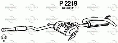 P2219 FENNO Глушитель выхлопных газов конечный
