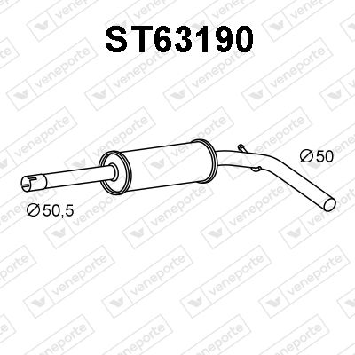 ST63190 VENEPORTE Предглушитель выхлопных газов