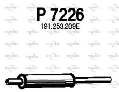 P7226 FENNO Средний глушитель выхлопных газов