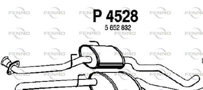 P4528 FENNO Средний глушитель выхлопных газов