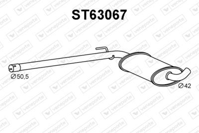 ST63067 VENEPORTE Средний глушитель выхлопных газов