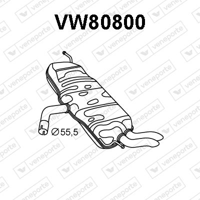 VW80800 VENEPORTE Глушитель выхлопных газов конечный