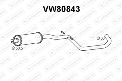 VW80843 VENEPORTE Предглушитель выхлопных газов