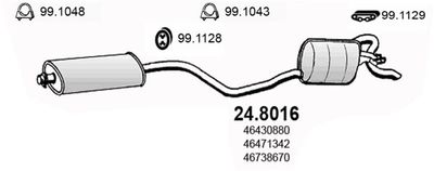 248016 ASSO Средний  конечный глушитель ОГ