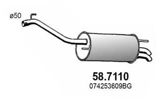 587110 ASSO Глушитель выхлопных газов конечный