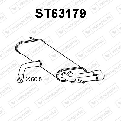 ST63179 VENEPORTE Глушитель выхлопных газов конечный