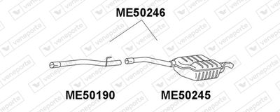 ME50246 VENEPORTE Глушитель выхлопных газов конечный