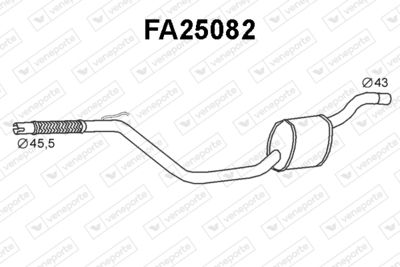 FA25082 VENEPORTE Средний глушитель выхлопных газов