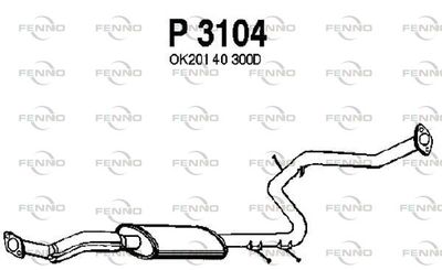 P3104 FENNO Средний глушитель выхлопных газов