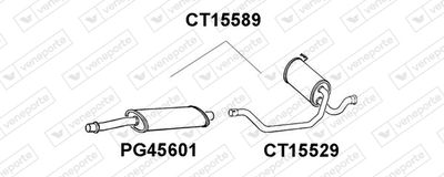 CT15589 VENEPORTE Средний глушитель выхлопных газов