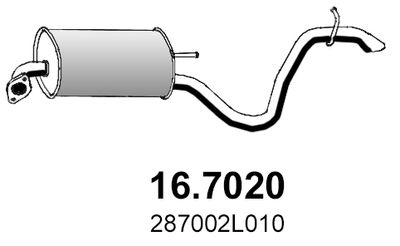 167020 ASSO Глушитель выхлопных газов конечный