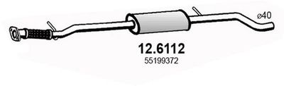 126112 ASSO Средний глушитель выхлопных газов