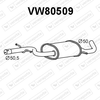 VW80509 VENEPORTE Средний глушитель выхлопных газов