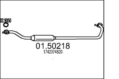 0150218 MTS Средний глушитель выхлопных газов