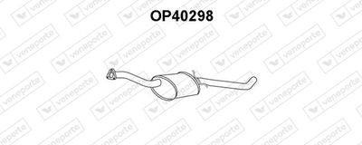 OP40298 VENEPORTE Средний глушитель выхлопных газов