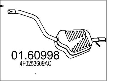 0160998 MTS Глушитель выхлопных газов конечный